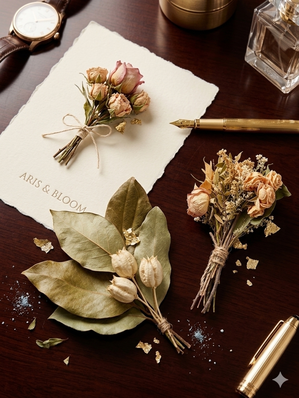 Dried Floral Bouquet Set in Neutral Tones - Home Accents